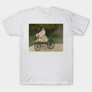 Jean Monet on His Hobby Horse by Claude Monet T-Shirt